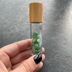 Roller Bottle with Green Aventurine Gems